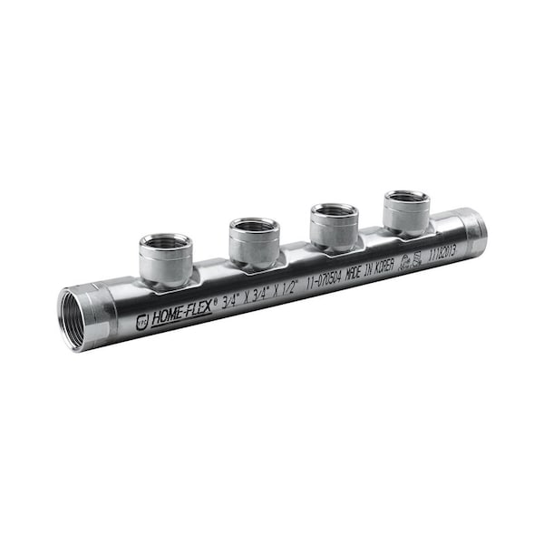 Home-Flex 3/4 in. FIP X 3/4 in. D FIP 1/2 in. D FIP Steel Manifold 11-070504 - main